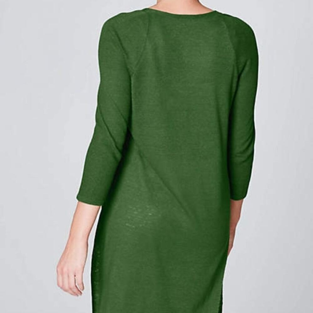J. Jill linen green sweater long swing tunic sz XS - Picture 2 of 7